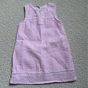 SOLD on cp - Vineyard Vines Pink and White Seersucker Dress - 3T